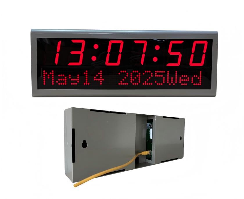 PoE Digital Clock with Calendar