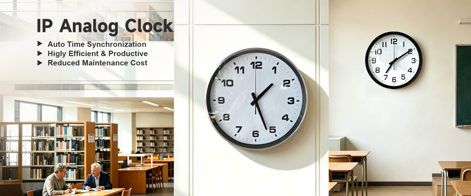 IP Analog Clock with Auto Time Sync